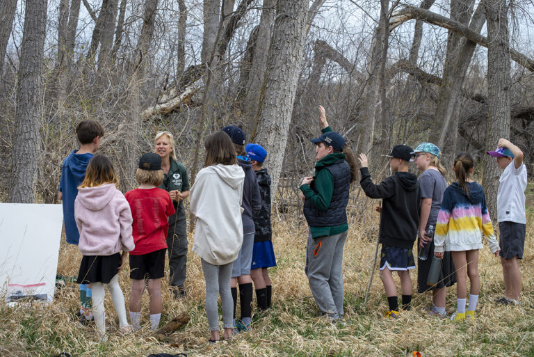 kids on a nature field trip