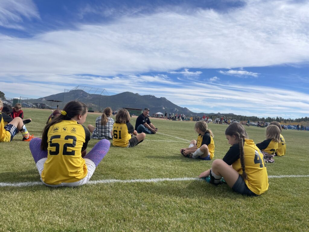 kids playing soccer in Gilpin County