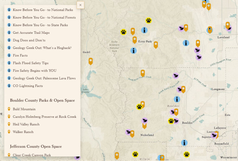 map pins in NoCo region
