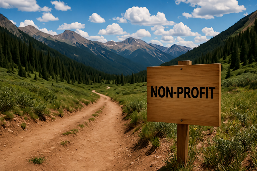 non-profit trail sign