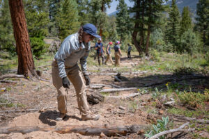 LCCC crew members working on trail